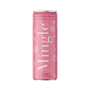 Mingle Mocktails Cranberry Cosmo can front design with bold pink bubbles and crisp citrus branding.